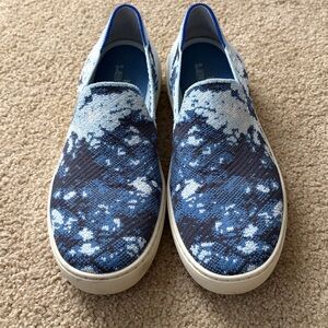 Rothy's x The Butcher’s Daughter shibori print slip ons